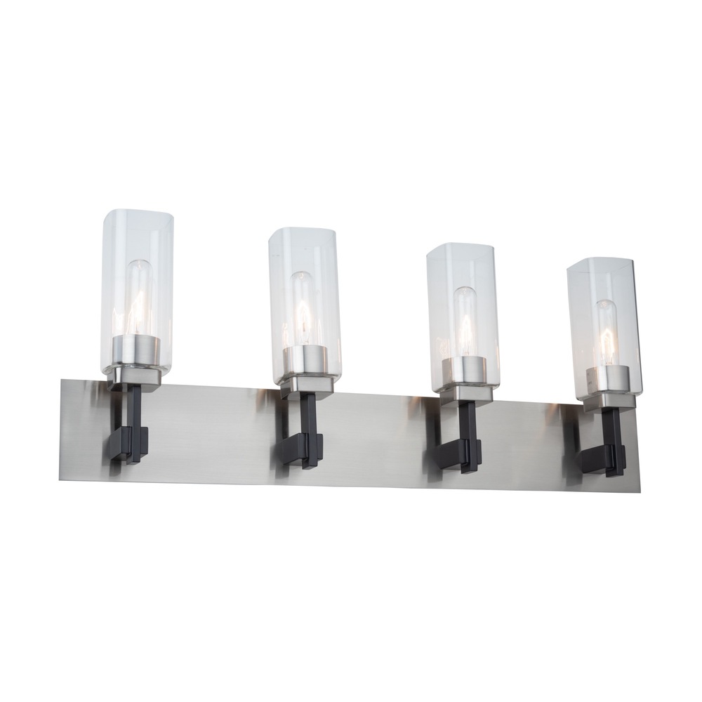 Arlington Collection 4-Light Bathroom Vanity Fixture Satin Nickel