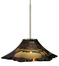 Stone Lighting PD038CGSNX2M - Pendant Peak Crystal Cognac Satin Nickel G4 Xenon 20W Monopoint Canopy