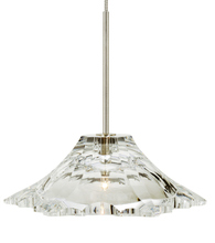 Stone Lighting PD038CRSNL2M - Pendant Peak Crystal Clear Satin Nickel LED G4 JC 2W Monopoint Canopy