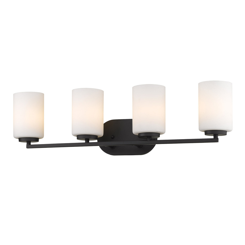 Manhattan 4 Light Bath Vanity in Matte Black