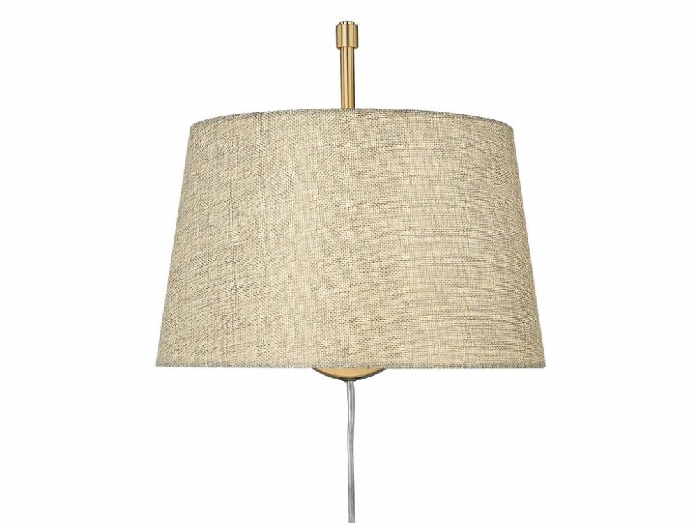 Ryleigh 1-Light Swing Arm in Brushed Champagne Bronze with Natural Sisal