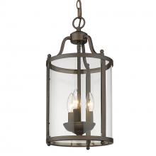 Golden 1157-3P RBZ - Payton RBZ 3 Light Pendant in Rubbed Bronze