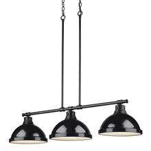 Golden 3602-3LP BLK-BK - 3 Light Linear Pendant