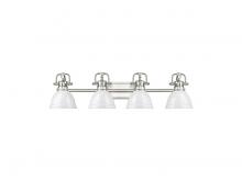 Golden 3602-BA4 PW-WH - Duncan 4-Light Bath Vanity in Pewter with White