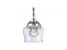 Golden 3610-1W CH-CLR - Daphne 1-Light Wall Sconce in Chrome with Clear Glass