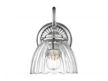 Golden 6952-1W CH-CLR - Audra 1-Light Wall Sconce in Pewter with Clear Glass