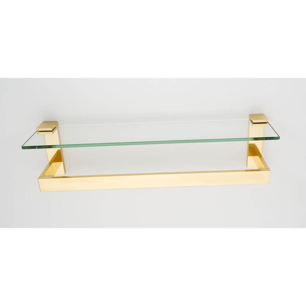 24'' Glass Shelf with Towel Bar