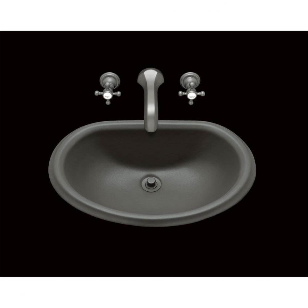 Jane, Double Glazed D Shape Lavatory, Plain Bowl, Overflow, Undermount