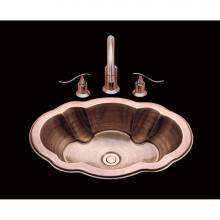 Alno B1117.WB - Medium Size Oval Lavatory, Princess Pattern, Drop In