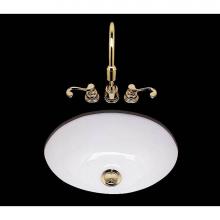 Alno P1013.U.WH - Teri, Single Glazed, Small Oval Lavatory, Plain Bowl, No Overflow, Undermount