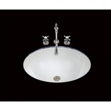 Alno P1618.U.AL - Abby, Single Glazed, Large Plain Oval Lavatory, Center Drain, No Overflow, Undermount Only