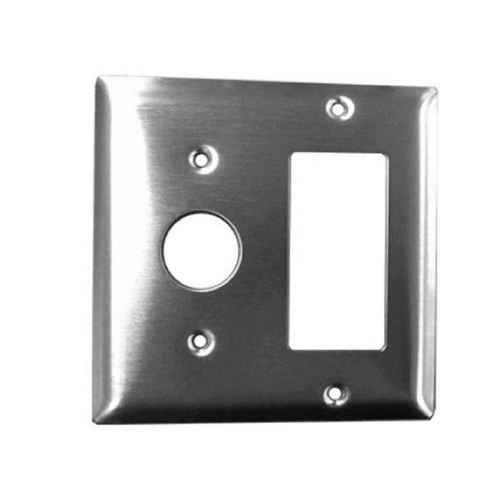 Radiant Double Gang Plate - Matte Black