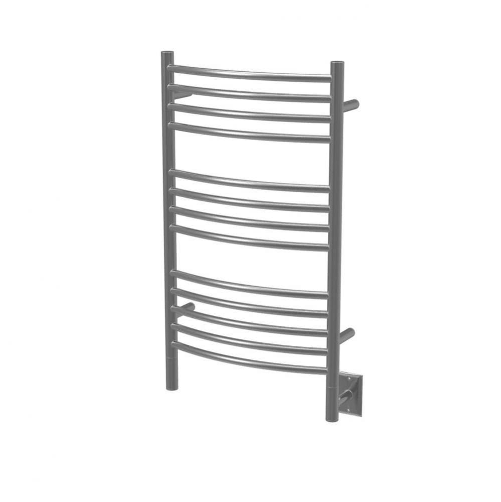 Jeeves Model C Curved 16'' Wide 13 Bar Hardwired Towel Warmer In Brushed