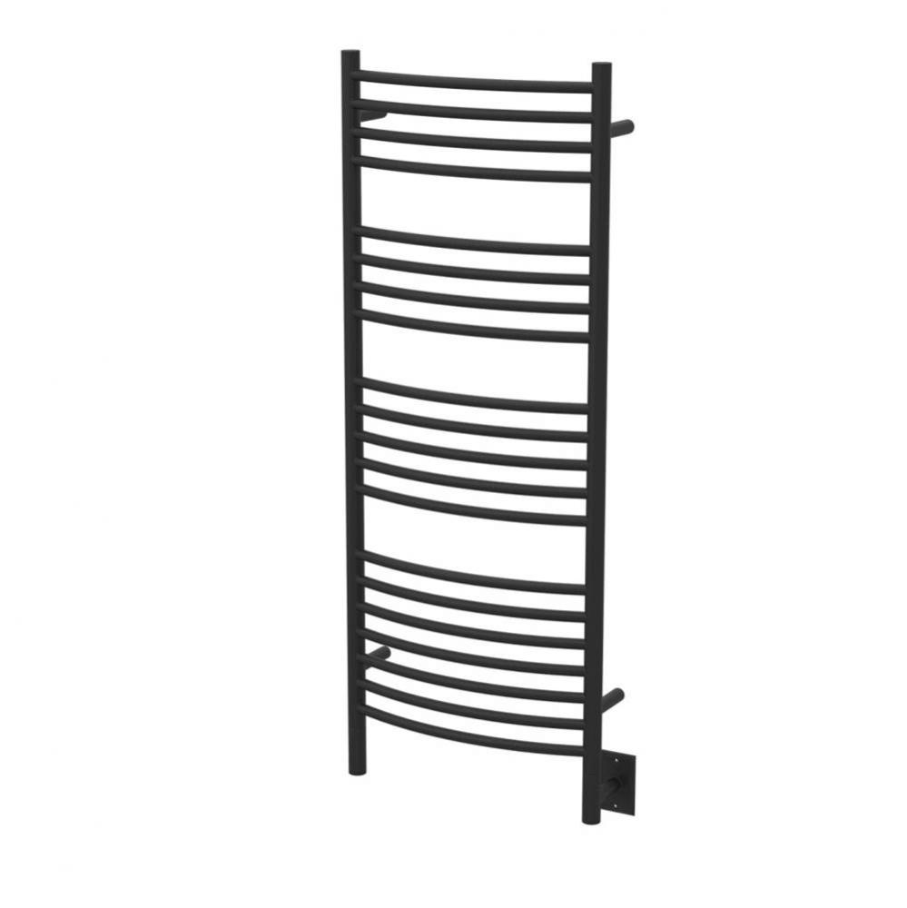 Jeeves Model D Curved 16'' Wide 20 Bar Hardwired Towel Warmer in Matte Black