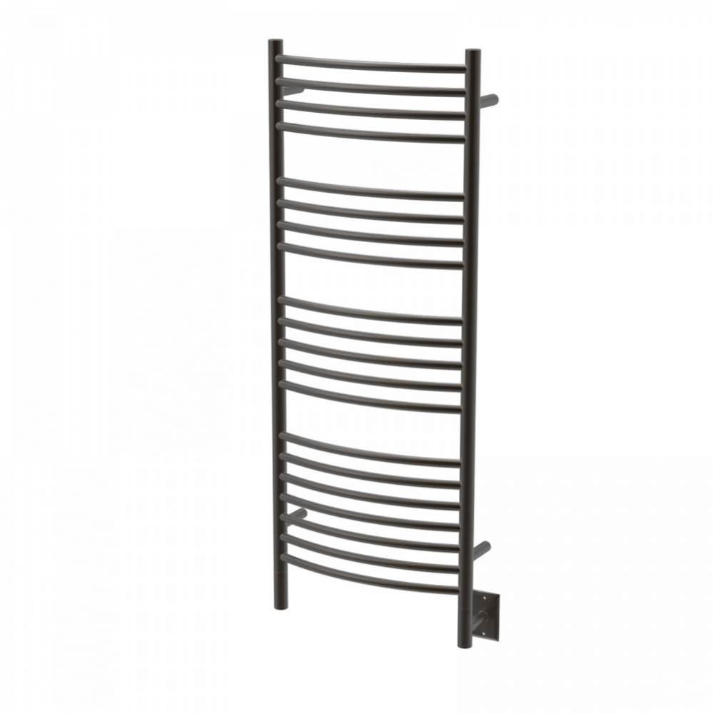 Jeeves Model D Curved 16'' Wide 20 Bar Hardwired Towel Warmer in Oil Rubbed Bronze