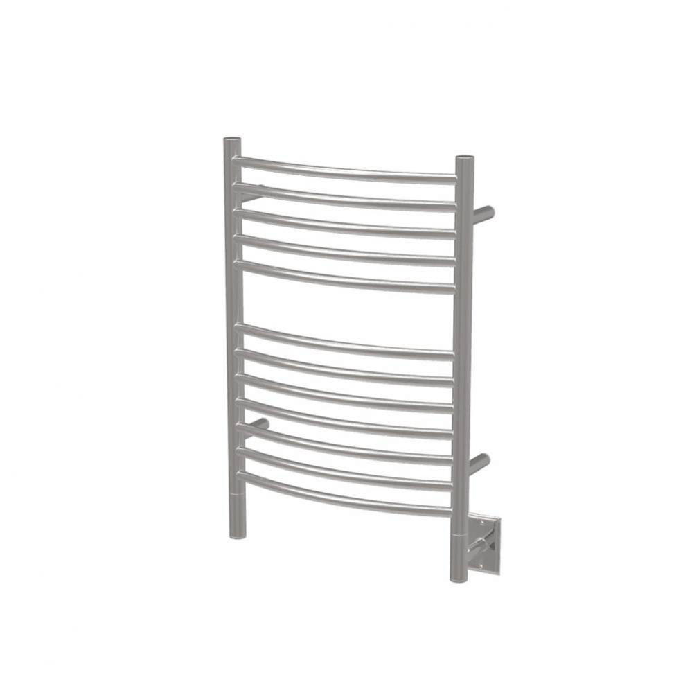 Jeeves Model E Curved 24'' Wide 12 Bar Hardwired Towel Warmer in Polished