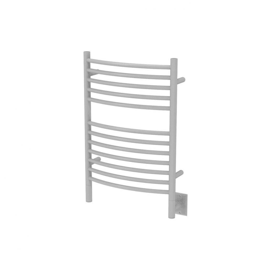 Jeeves Model E Curved 24'' Wide 12 Bar Hardwired Towel Warmer in White