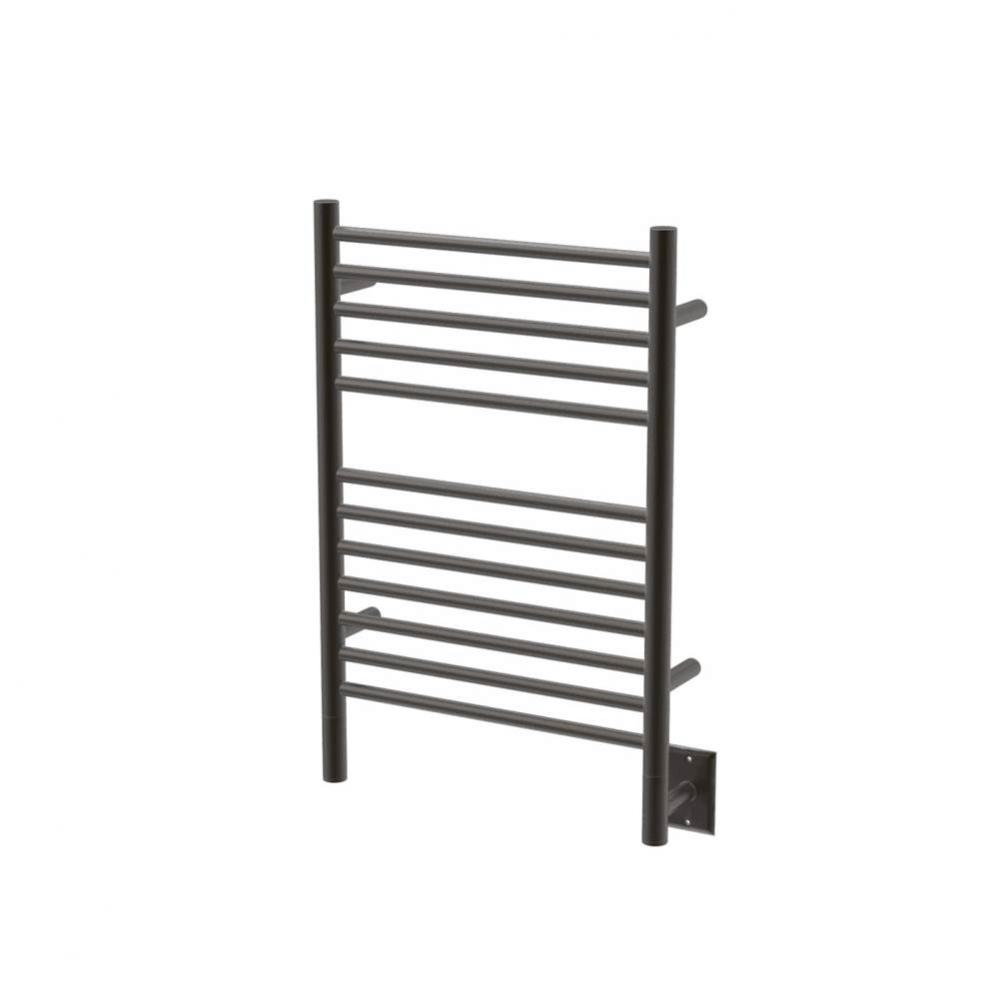 Jeeves Model E Straight 24'' Wide 12 Bar Hardwired Towel Warmer in Oil Rubbed Bronze