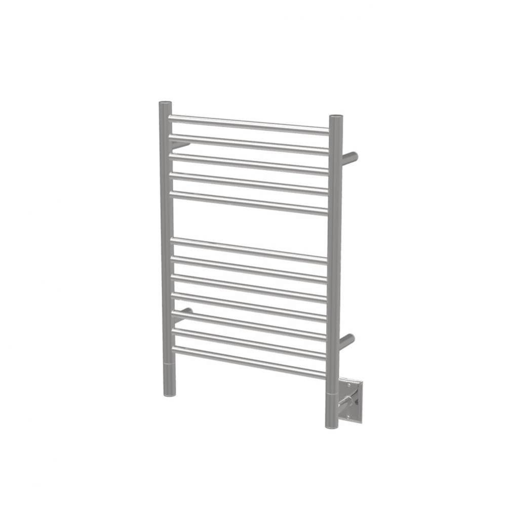 Jeeves Model E Straight 16'' Wide 12 Bar Hardwired Towel Warmer in Polished