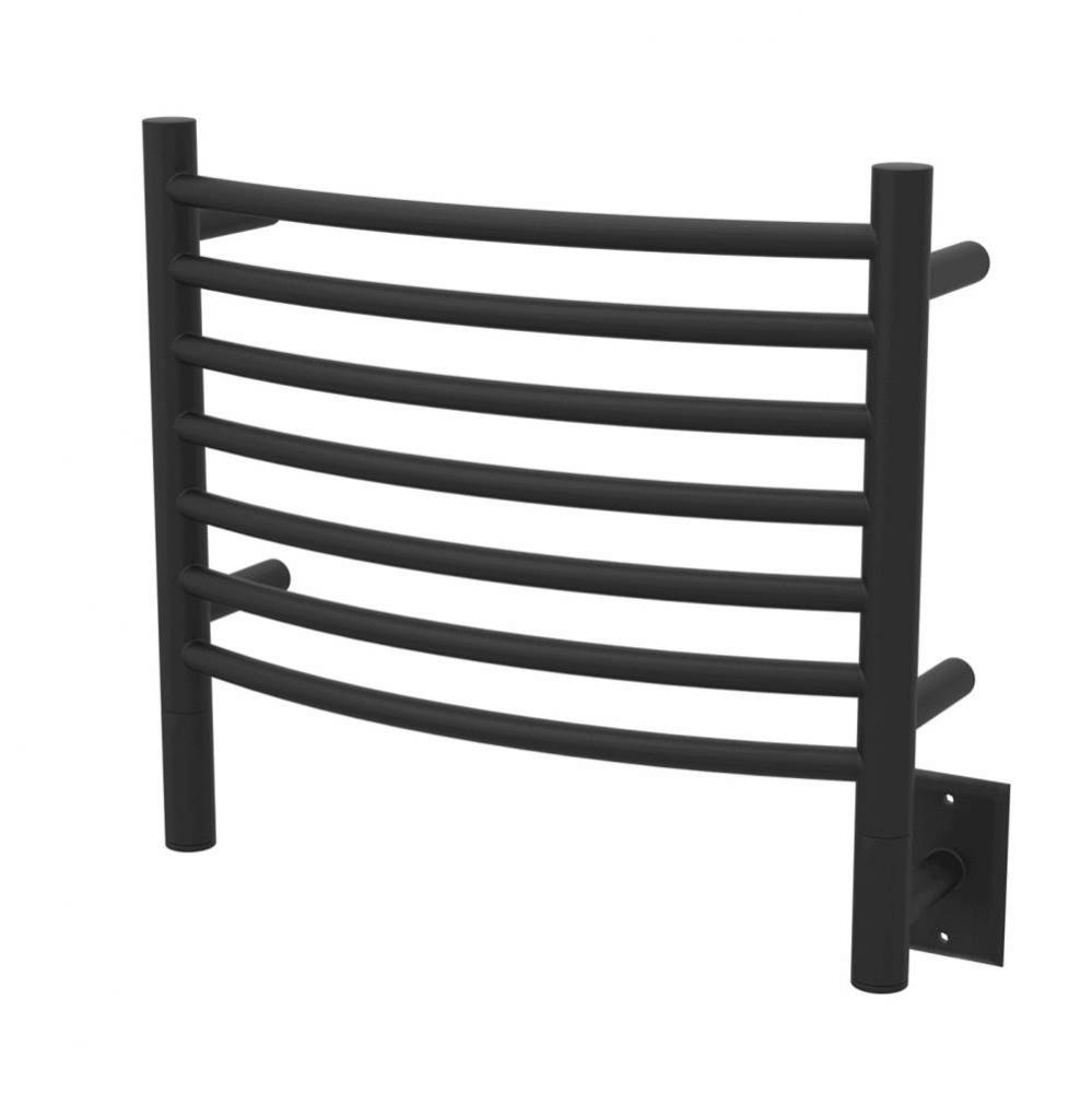 Jeeves Model H Curved 16'' Wide 7 Bar Hardwired Towel Warmer in Matte Black