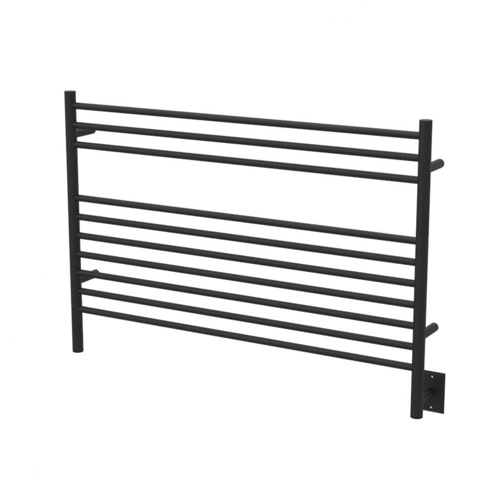 Jeeves Model L Straight 10 Bar Hardwired Towel Warmer in Matte Black