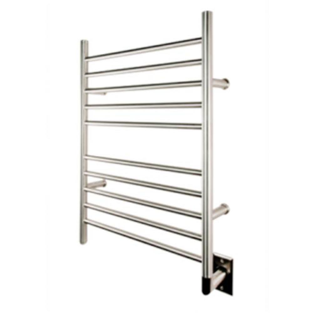 Radiant Hardwired + Plug-in Combo Straight 10 Bar Towel Warmer in Polished