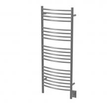 Amba Products DCB-16 - Jeeves Model D Curved 16'' Wide 20 Bar Hardwired Towel Warmer In Brushed