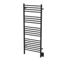 Amba Products DSMB-16 - Jeeves Model D Straight 16'' Wide 20 Bar Hardwired Towel Warmer in Matte Black