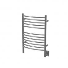 Amba Products ECB-24 - Jeeves Model E Curved 24'' Wide 12 Bar Hardwired Towel Warmer In Brushed