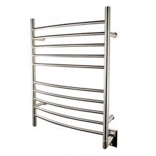 Amba Products RWH-CB - Radiant Hardwired + Plug-in Combo Curved 10 Bar Towel Warmer in Brushed