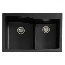 Artisan Manufacturing ACDM3303-D108-BL - Artisan Composite Dual Mount Double Bowl Sink 