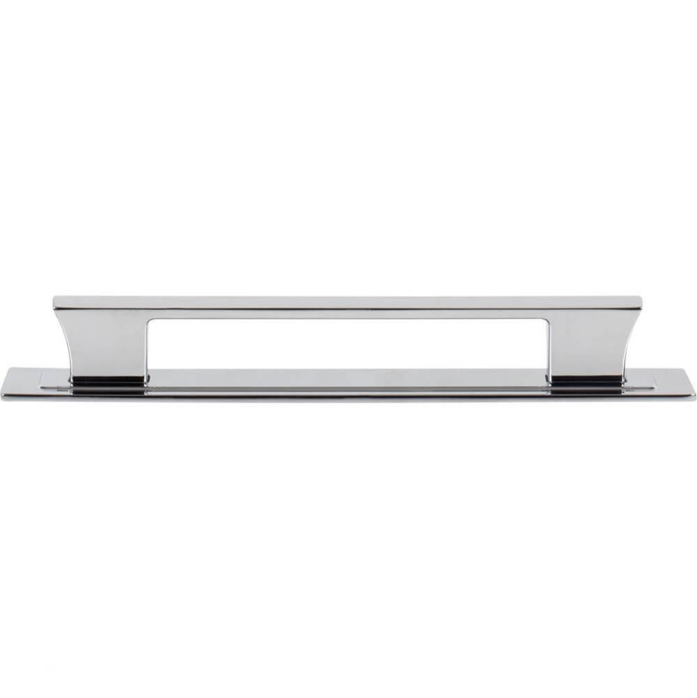 Zander Pull and Backplate 6 5/16 Inch (c-c) Polished Chrome