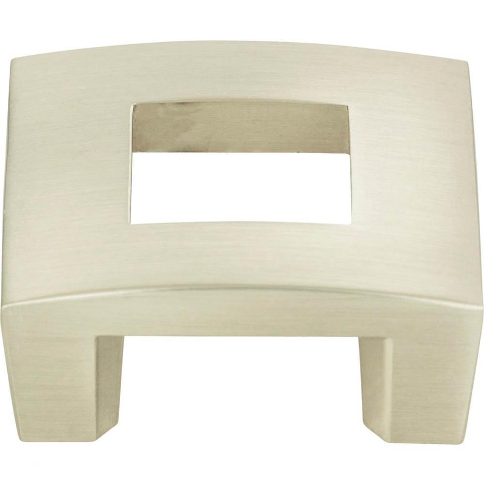 Centinel Square Knob 1 1/4 Inch (c-c) Brushed Nickel