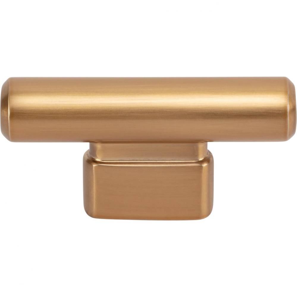 Holloway T-Knob 2 1/2 Inch Warm Brass