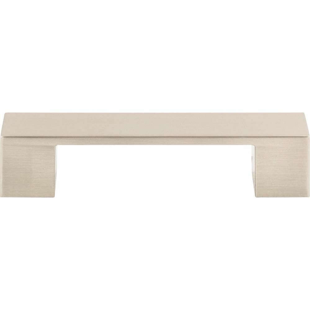 Wide Square Pull 3 3/4 Inch (c-c) Brushed Nickel