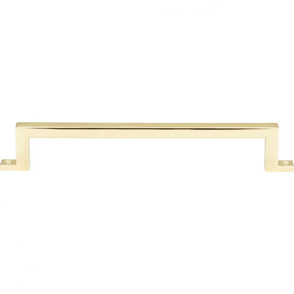 Campaign Bar Pull 6 5/16 Inch (c-c) Polished Brass