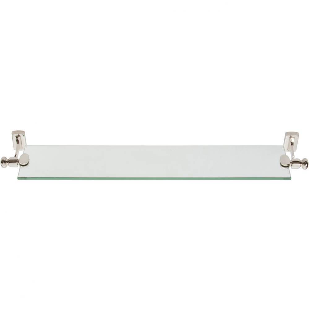 Legacy Bath Glass Shelf 24 Inch Polished Nickel