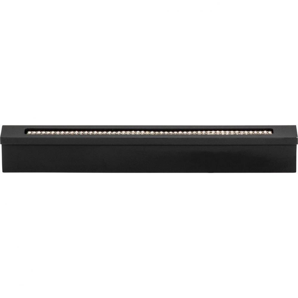 Crystal Bar Inset Thin Pull 3 3/4 Inch (c-c) Matte Black