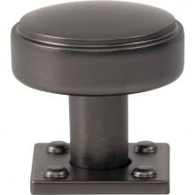 Atlas A540-SL - Benning Knob With Backplate 1 1/4 Inch (1 Inch Backplate) Slate