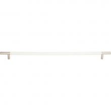 Atlas AP05-WT-SS - Zanzibar White Appliance Pull 17 Inch (c-c) Leather Stainless Steel