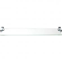 Atlas SUTSF-CH - Sutton Place Bath Glass Shelf 24 Inches Polished Chrome