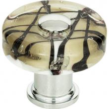 Atlas 3222-CH - Viceroy Glass Round Knob 1 1/2 Inch Polished Chrome