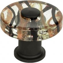 Atlas 3206-O - Milky Way Glass Round Knob 1 1/2 Inch Aged Bronze