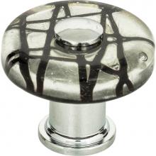 Atlas 3208-CH - Eclipse Glass Round Knob 1 1/2 Inch Polished Chrome