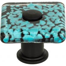 Atlas 3225-BL - Marine Glass Square Knob 1 1/2 Inch Matte Black