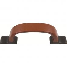 Atlas 3177-O - Hamptons Saddle Leather Pull 3 Inch (c-c) Aged Bronze