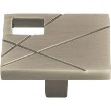Atlas 251R-BRN - Modernist Right Square Knob 1 1/2 Inch Brushed Nickel