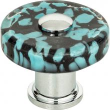 Atlas 3226-CH - Marine Glass Round Knob 1 1/2 Inch Polished Chrome