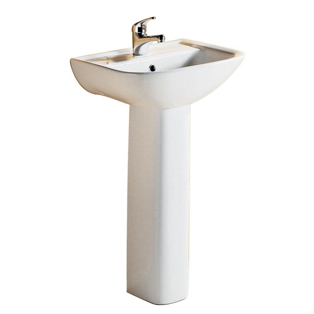 Lara Ped Lav Column White