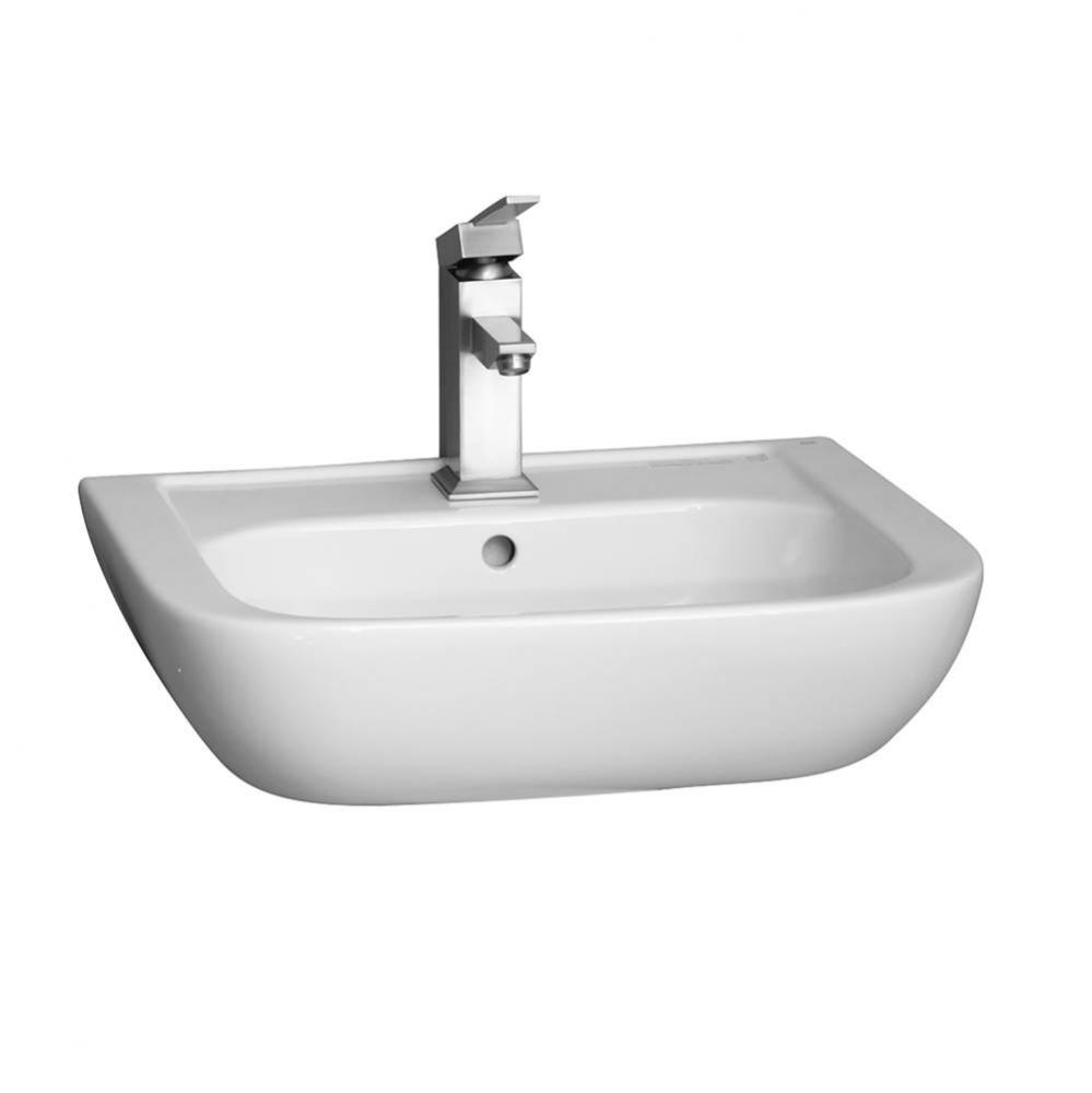 Caroline 450 Wall-Hung Basin, White-1 hole